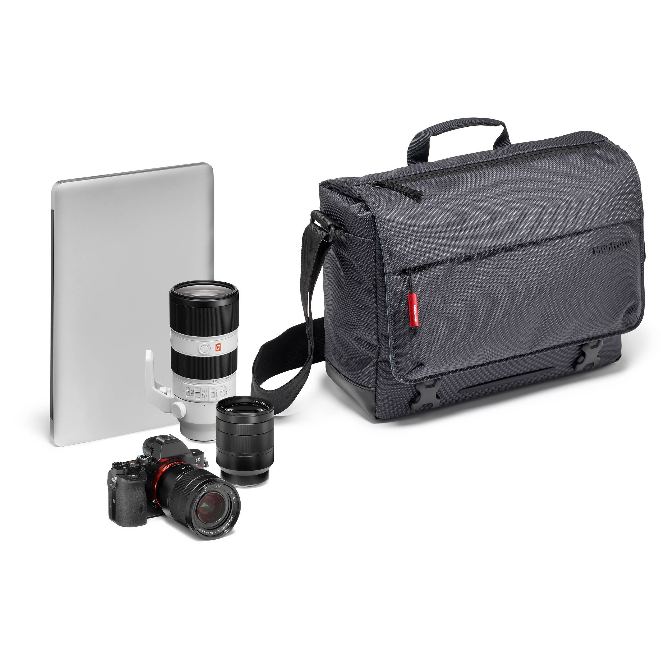 Manfrotto Manhattan Messenger Speedy 10 Camera Bag - Water-Repellent Multiuse Photography Bag for DSLR, Lenses & Accessories with PC/Tablet Compartment & Tripod Holder - Perfect for Travel, Street Photography & Daily Commute