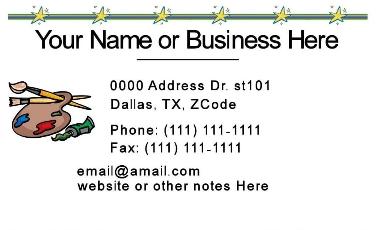 Premium 100-Pack Business Cards for Artists & Professionals - Custom Art Design, High-Quality Printing - Perfect for Networking, Exhibitions & Branding