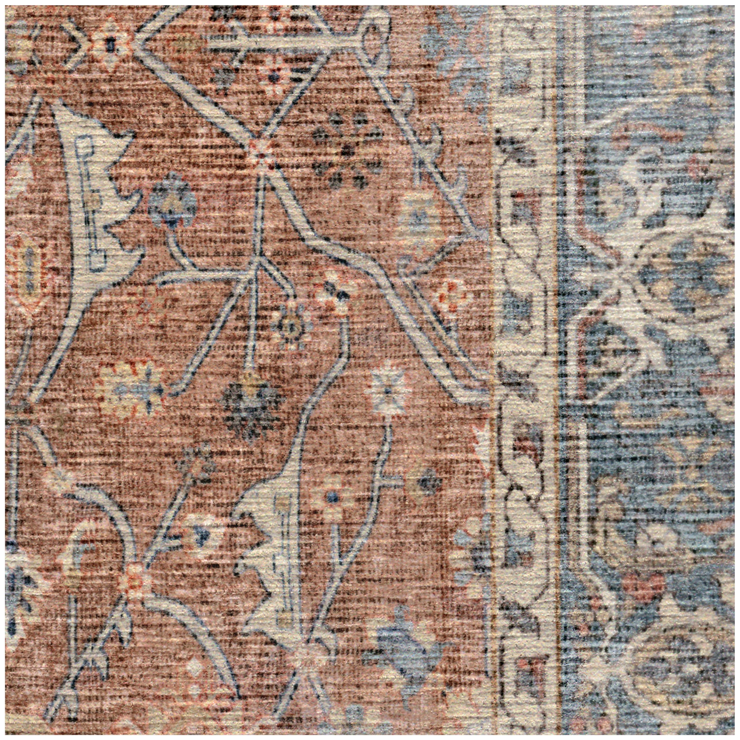 Washable 2x7 Runner Rug by Ruggable - Celestine Coral | Non-Slip Premium Rug for Hallway, Kitchen, Entryway, Living Room, Bedroom & Office | Perfect for High-Traffic Areas & Pet-Friendly Homes