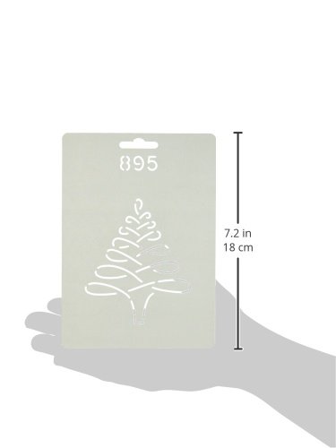 Quilting Creations Christmas Tree Quilt Stencil 4 Inch - Holiday DIY Quilting Template for Festive Home Decor & Handmade Gift Projects