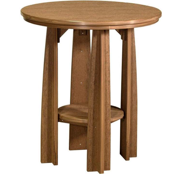 LuxCraft Antique Mahogany Poly Balcony Table Dining Set - Outdoor Patio Furniture for Small Spaces, Perfect for Balcony, Garden, and Terrace Use