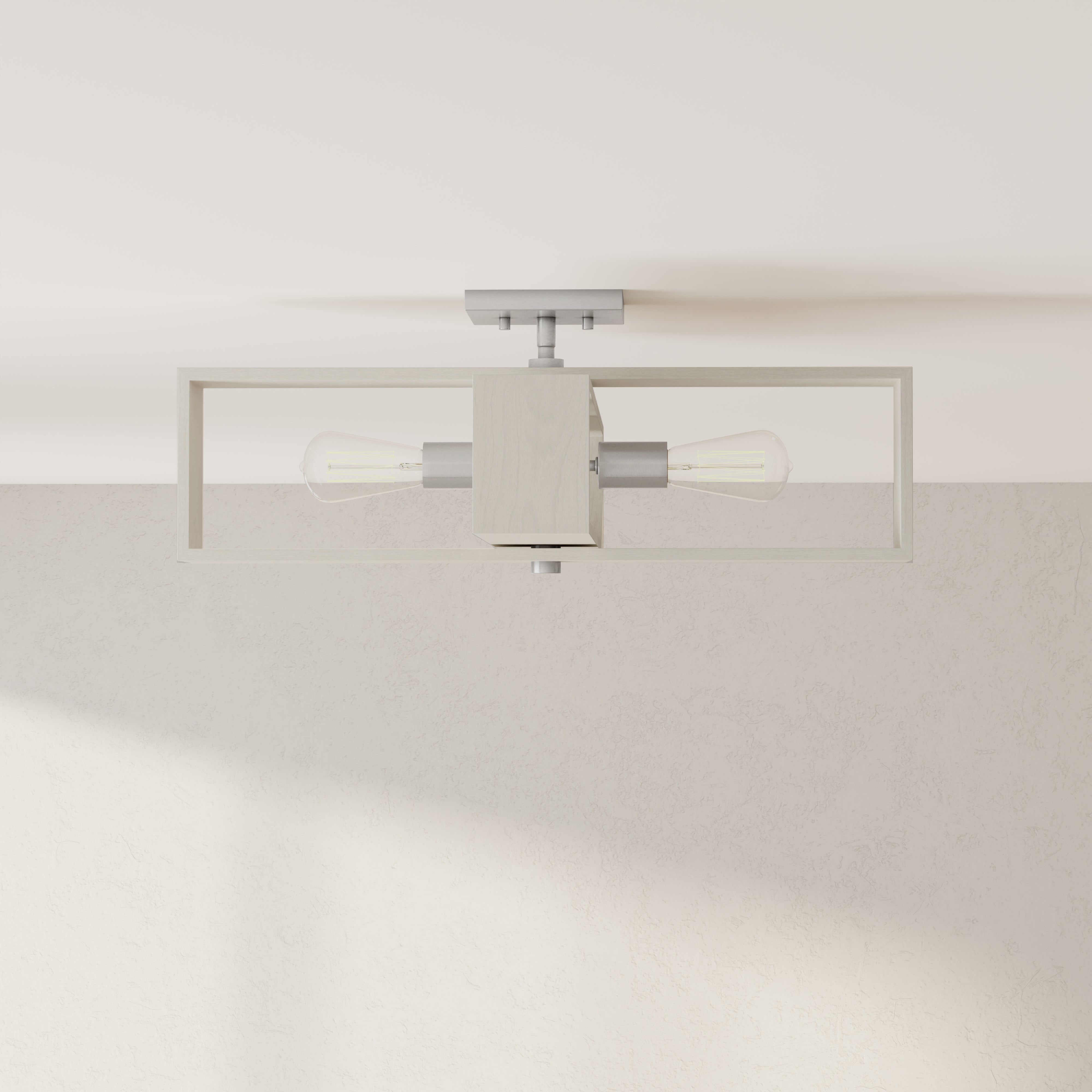 Boundary Collection 24 Inch 4-Light Flush Mount Ceiling Light Fixture - Modern Lighting for Bedroom, Kitchen & Hallway