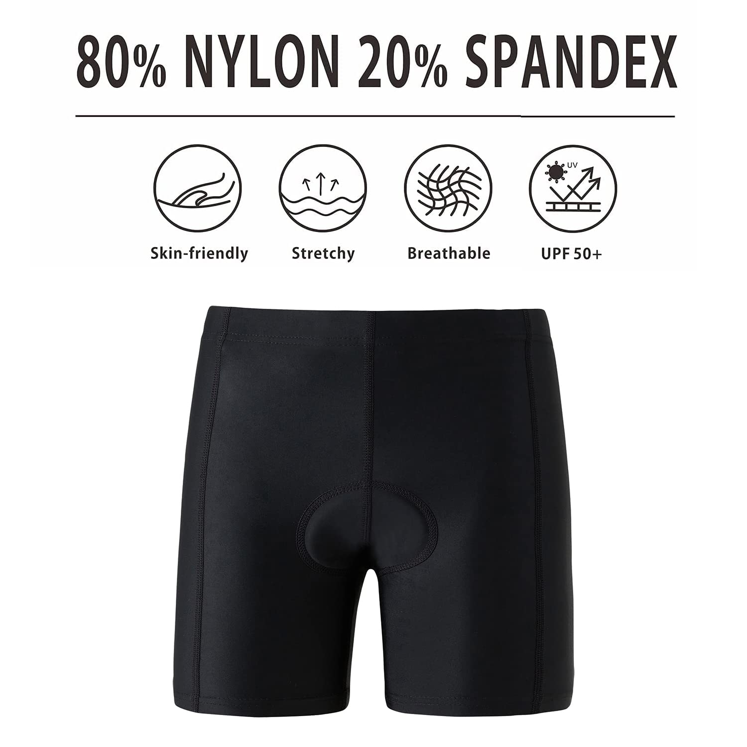 **Kids Padded Bike Shorts for Boys & Girls - 3D Gel Cycling Shorts with Comfortable Padding - Perfect for Mountain Biking, Road Cycling & Training**