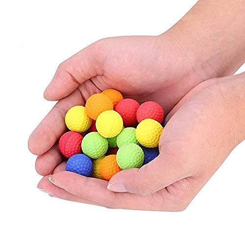 100 Pcs Colorful Soft Elastic Bullet Balls - Safe Paintball Refill Pack for Kids & Adults - Perfect for Nerf Wars, Target Practice, and Outdoor Games