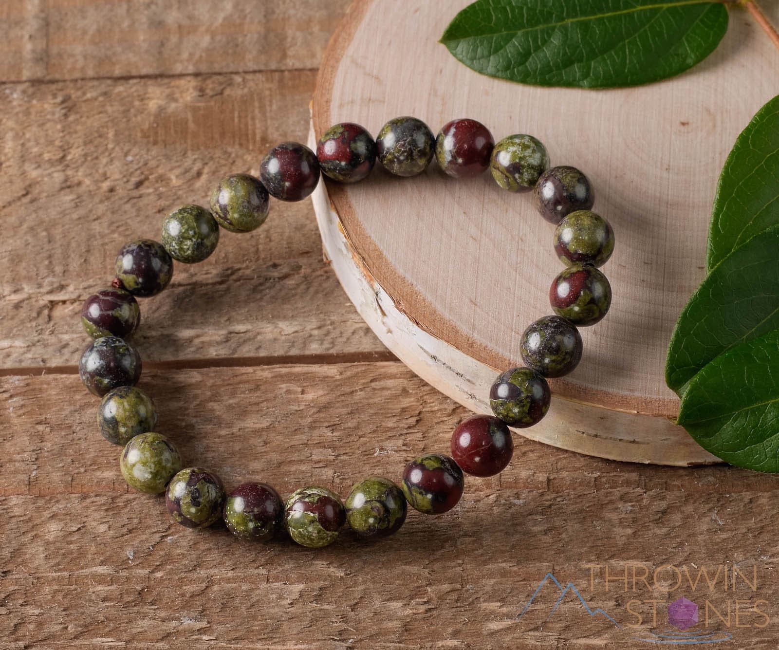 Dragons Blood Jasper Crystal Bracelet - Handmade Round Bead Healing Stone Jewelry for Women, Men | Spiritual Healing, Chakra Balancing, Meditation & Positive Energy | Perfect for Yoga, Gifts & Daily Wear