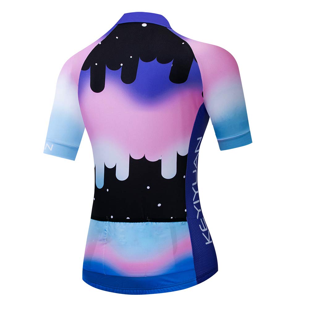 JPOJPO Women's Cycling Jersey - Short Sleeve Breathable Bike Shirt with 3 Pockets, Quick-Dry Moisture Wicking Athletic Top (Sizes S-3XL) | Perfect for Road Biking, Mountain Cycling & Outdoor Sports