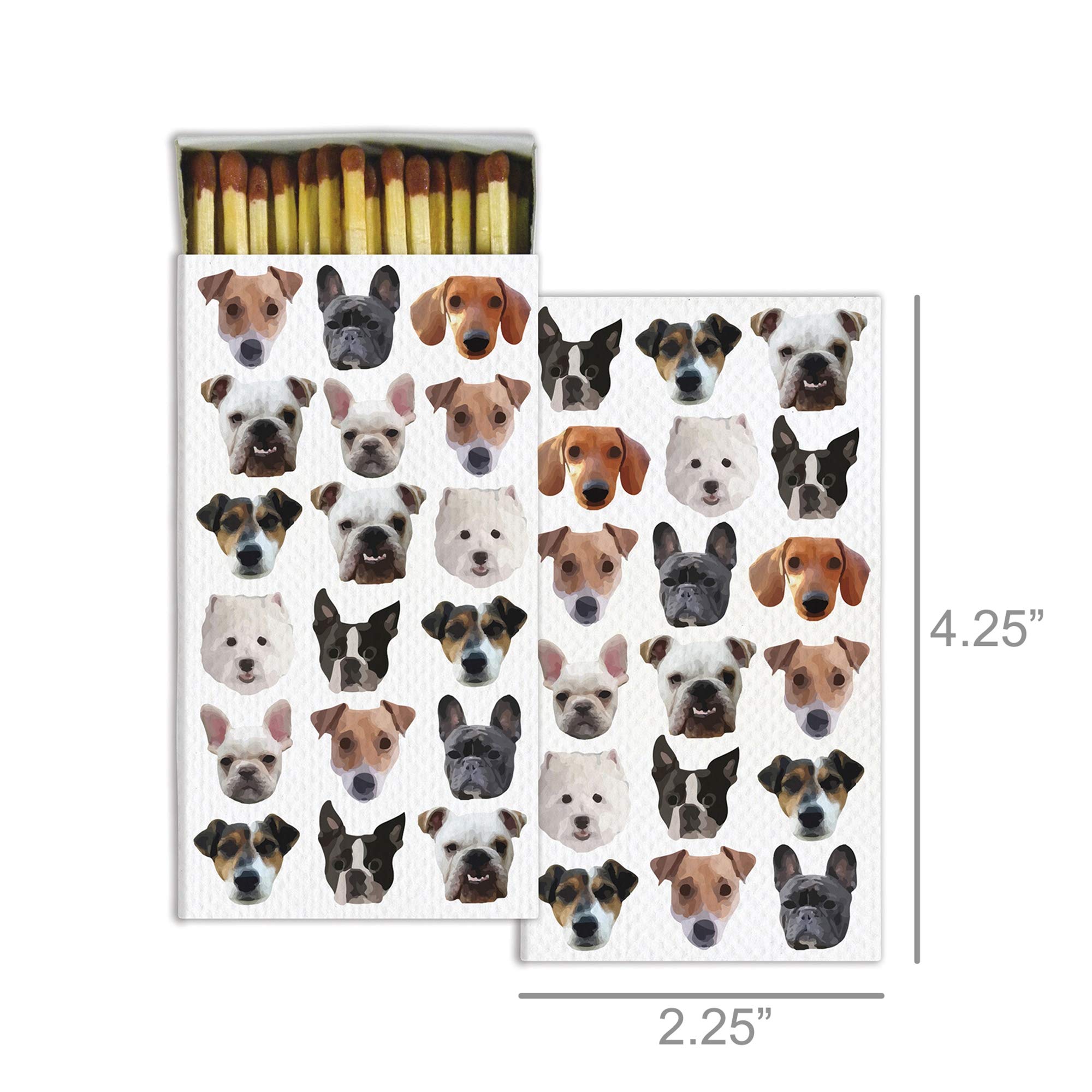 Decorative Cat & Dog Match Boxes - Set of 2 for Candles, Grills, Fireplaces
