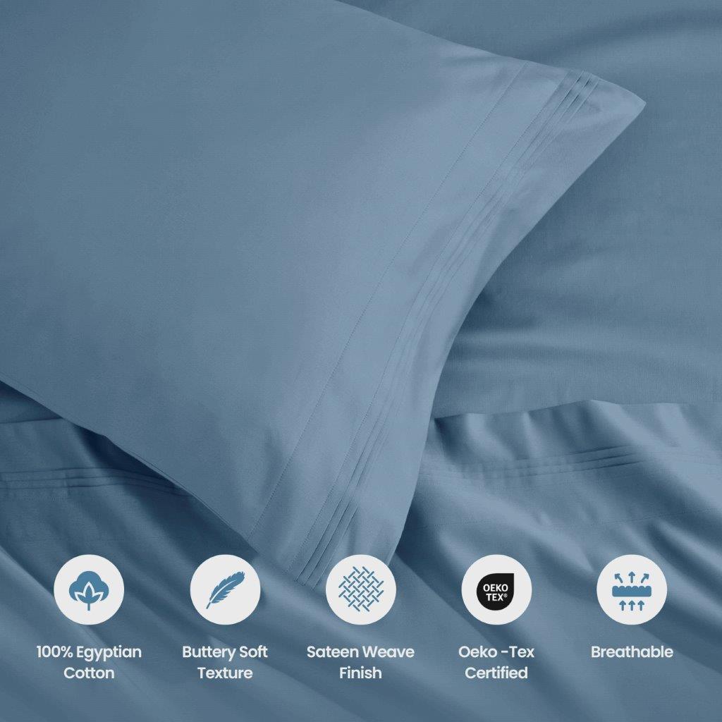 Premium 1500 Thread Count Egyptian Cotton Sheet Set - Eco-Friendly, Hypoallergenic & Breathable for Ultimate Comfort - Perfect for Luxury Bedrooms, Hotels & Gifts