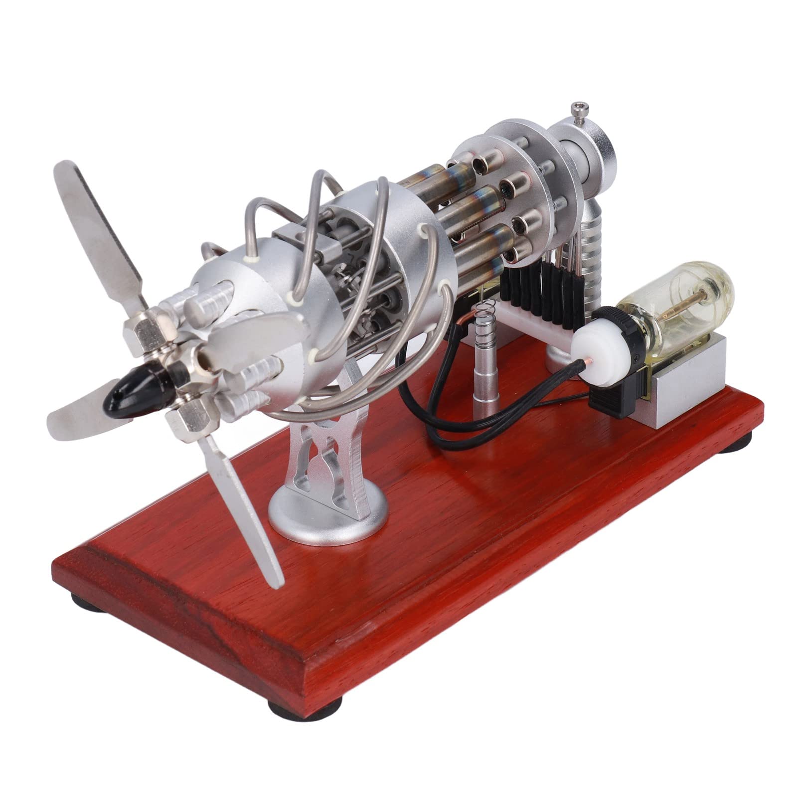 Stirling Engine Generator Model - Physics Educational Toy for Kids & Adults - Classroom Science Learning Tool with Rubber Pad - Perfect for STEM Projects, Home Decor, and Science Experiments