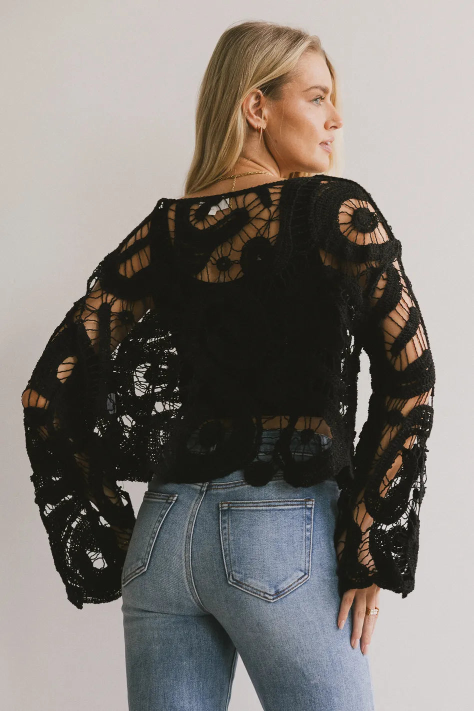 No Worries Crochet Top in Black - Stylish Summer Boho Blouse for Women | Perfect for Beach, Music Festivals & Casual Outings