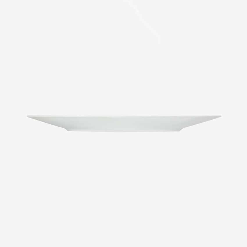 Bernardaud Fusion Blanc Shogun Plate Basin - White Porcelain Bathroom Sink for Modern & Luxury Home Decor