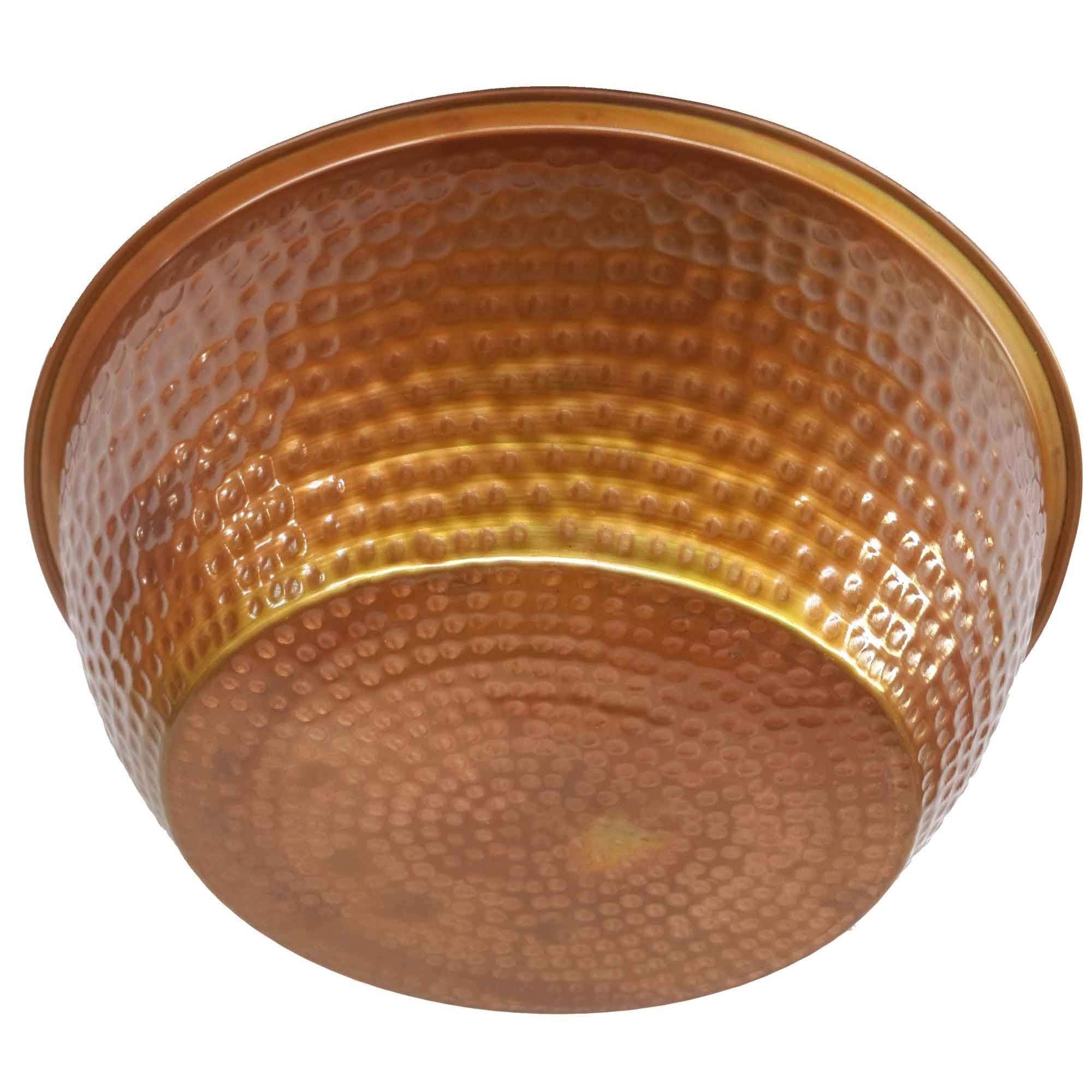 Portable Copper Foot Soaking Bowl for Pedicure & Massage - Rustic Spa Basin for Relaxation, Home & Salon Use