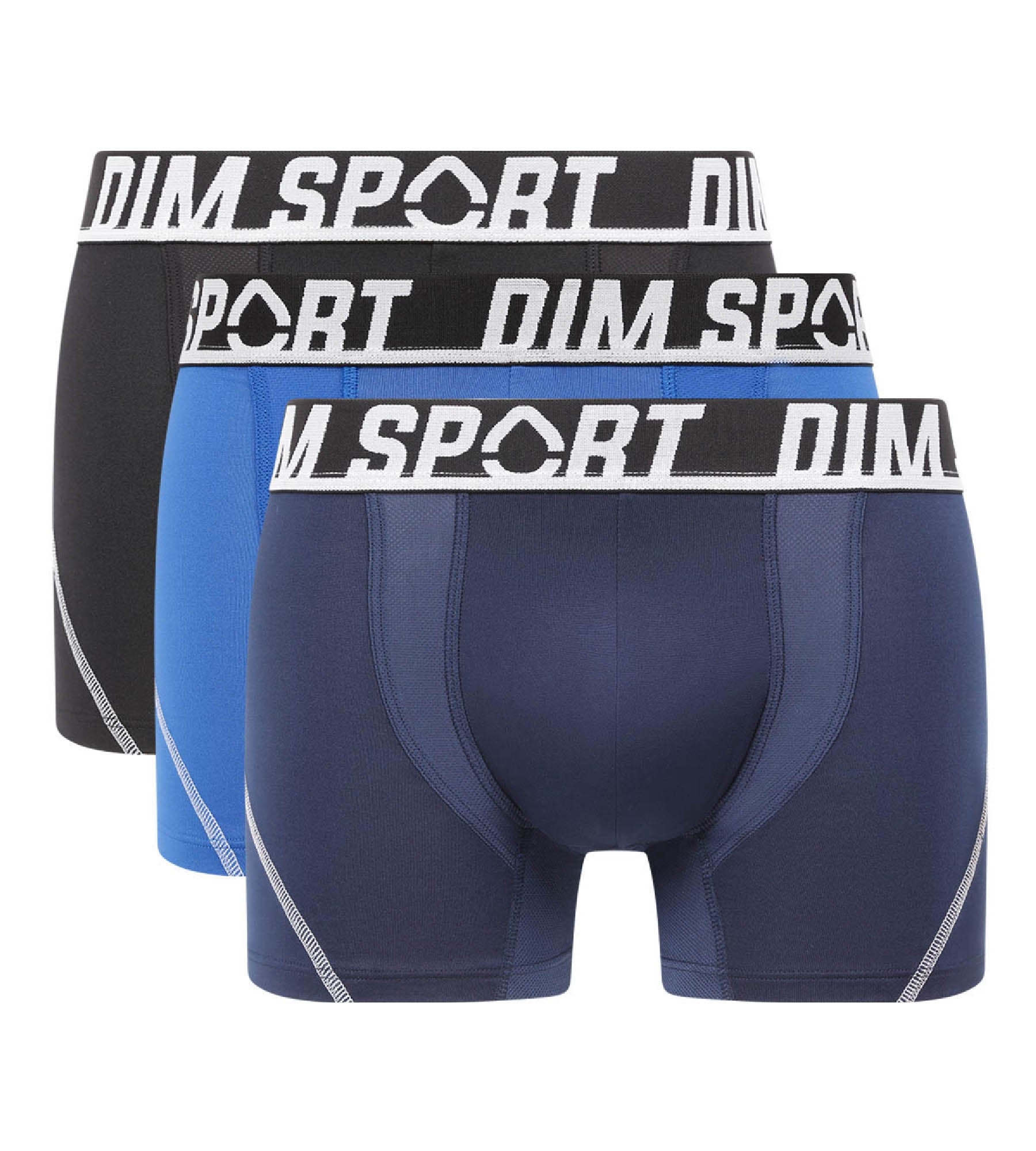 3 Pack Men's Microfiber Thermoregulating Boxer Briefs - Blue Dim Sport for Active Lifestyle & All-Day Comfort