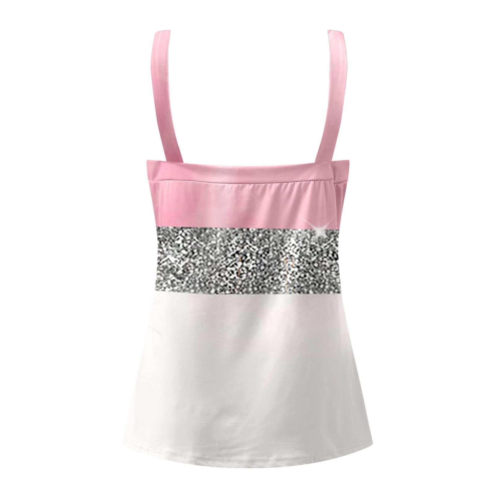 Women's Striped Spaghetti Strap Tank Top - Casual Summer Cami T-Shirt & Blouse - Perfect for Beach, Vacation, and Everyday Wear