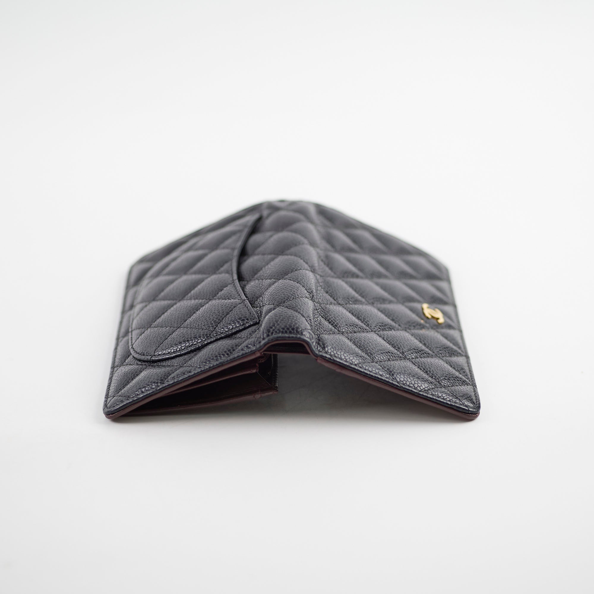 Chanel Caviar Leather Long Fold Wallet for Women - Black Luxury Designer Wallet for Everyday Use & Special Occasions