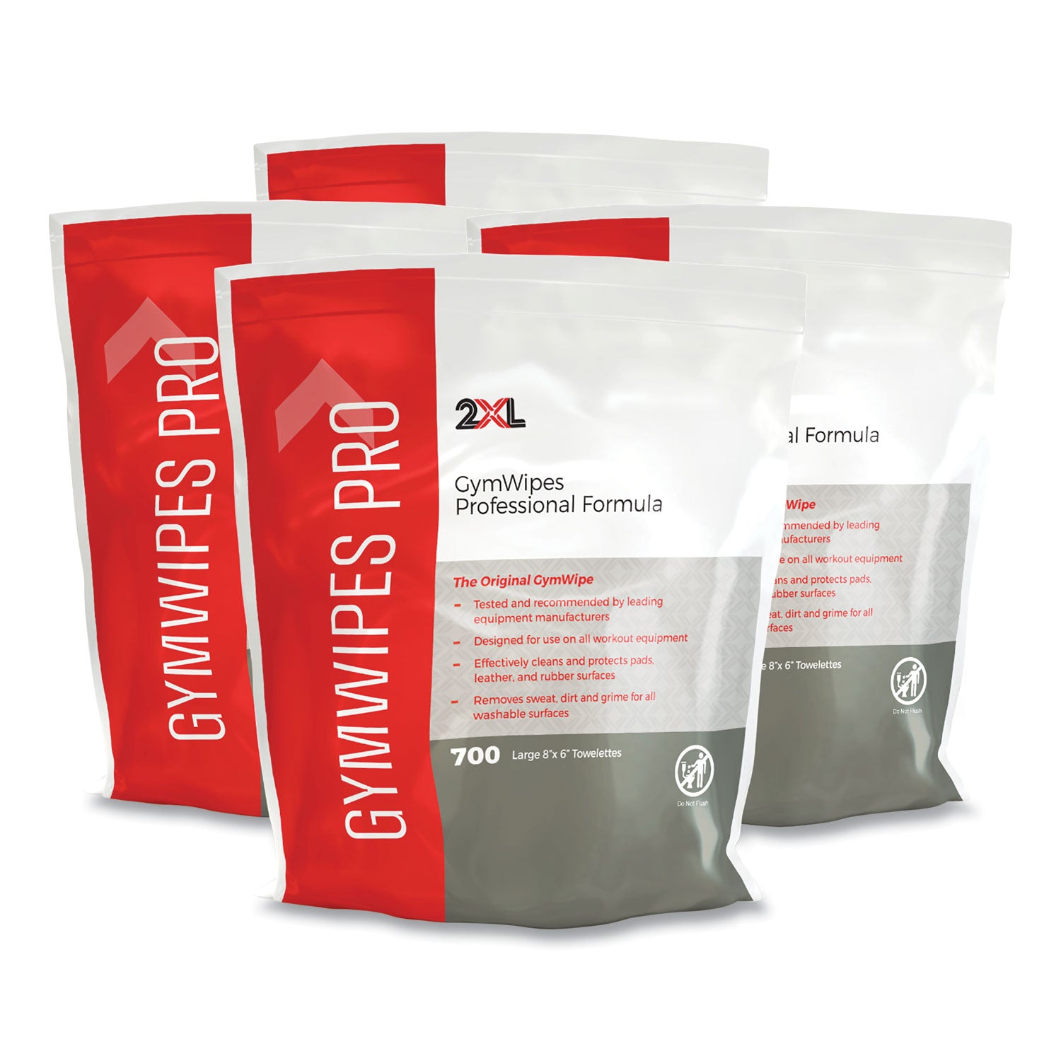 2XL Professional Gym Wipes - Unscented, 1 Ply, 6