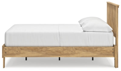 Bermacy Queen Size Platform Panel Bed Frame with Headboard - Modern Wooden Bed for Bedroom, Guest Room & Dorm | Easy Assembly & Sturdy Support