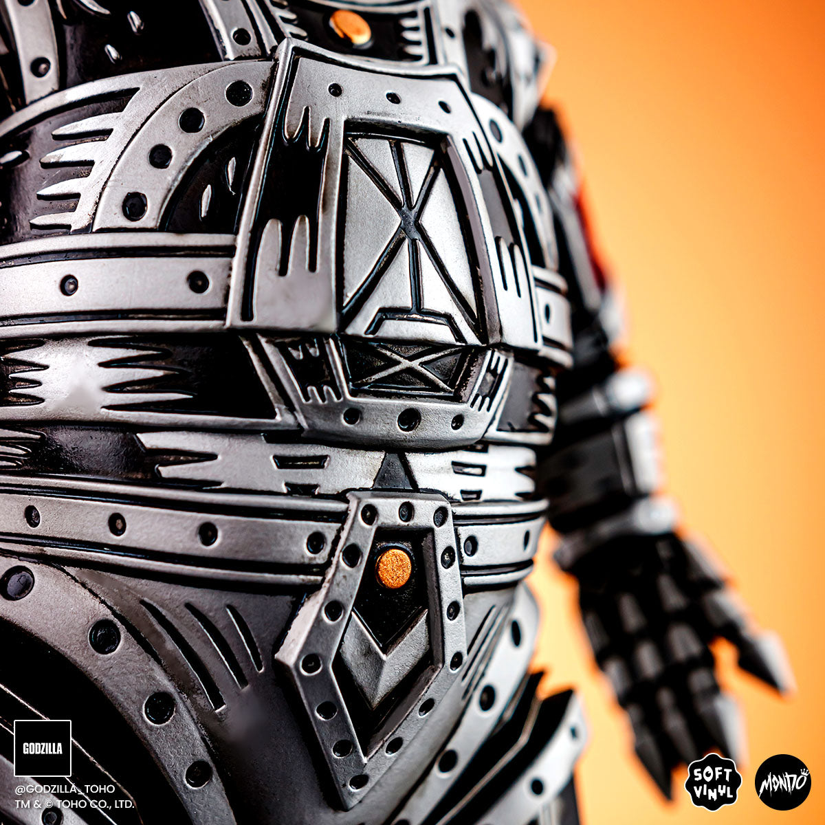 Mechagodzilla Vinyl Designer Figure by Attack Peter - Silver Variant Limited Edition Collectible Toy for Anime & Kaiju Fans - Perfect for Display, Gifts, and Action Figure Collections