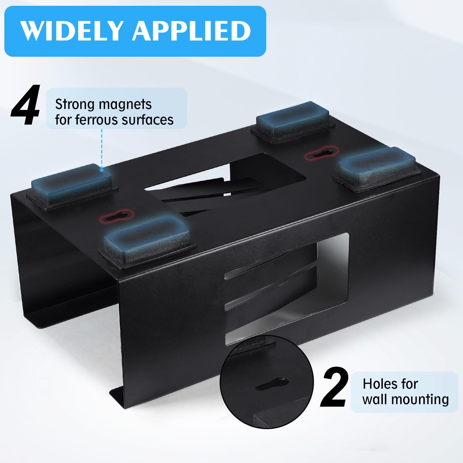 4 Pcs Magnetic Glove Box Holder Dispenser - Wall Mounted Glove & Towel Organizer for Kitchen, Bathroom, Office - Perfect for Hospitals, Homes & Workplaces (Holds Wipes, Tissues & Accessories)