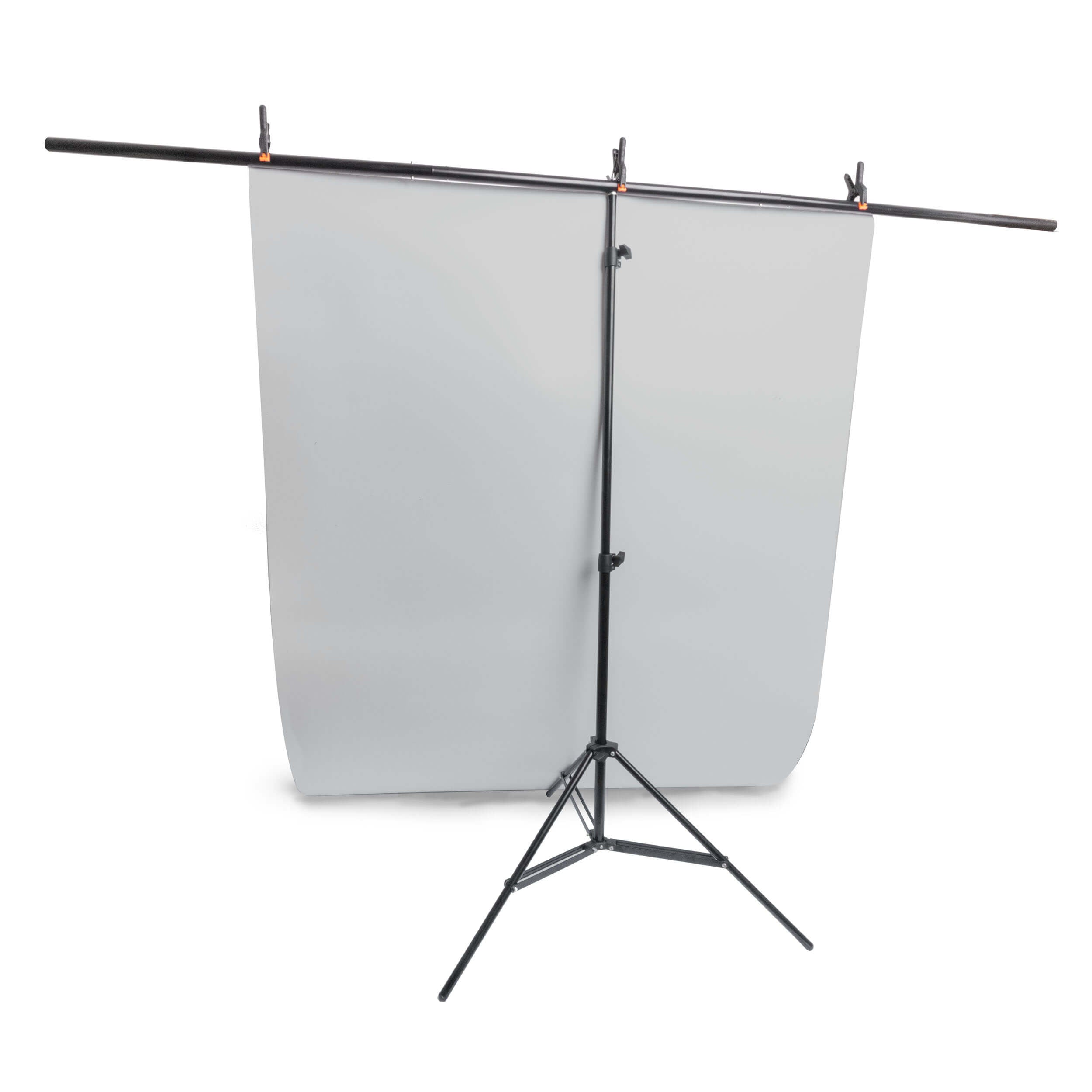 2x1.8m T Bar Backdrop Support Stand with 3x Clamps - Photography & Video Studio Background Stand for Events, YouTube Videos, and Live Streaming