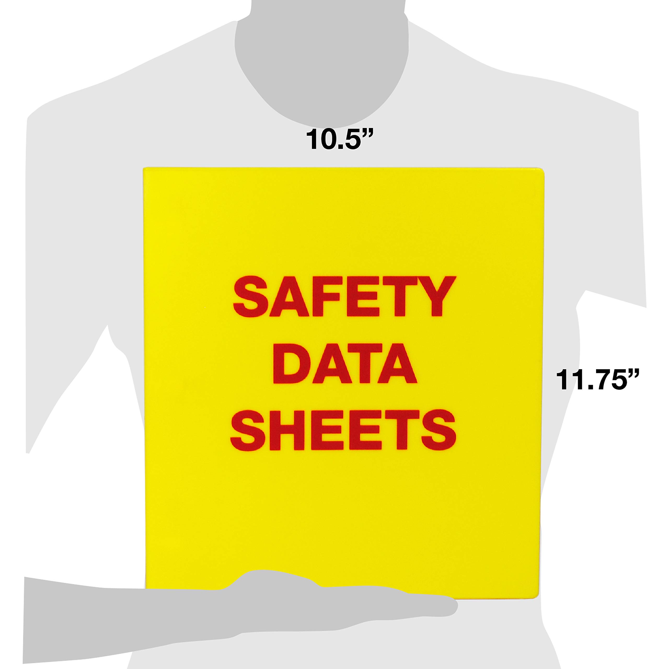 UniKeep SDS Binder with Metal Rings - Fully Enclosed Case for SDS Sheet Storage - 1.5'' Spine, Includes 20 Page Protectors & 5 Plastic Dividers - Perfect for OSHA Compliance, Workplace Safety & Chemical Documentation Organization