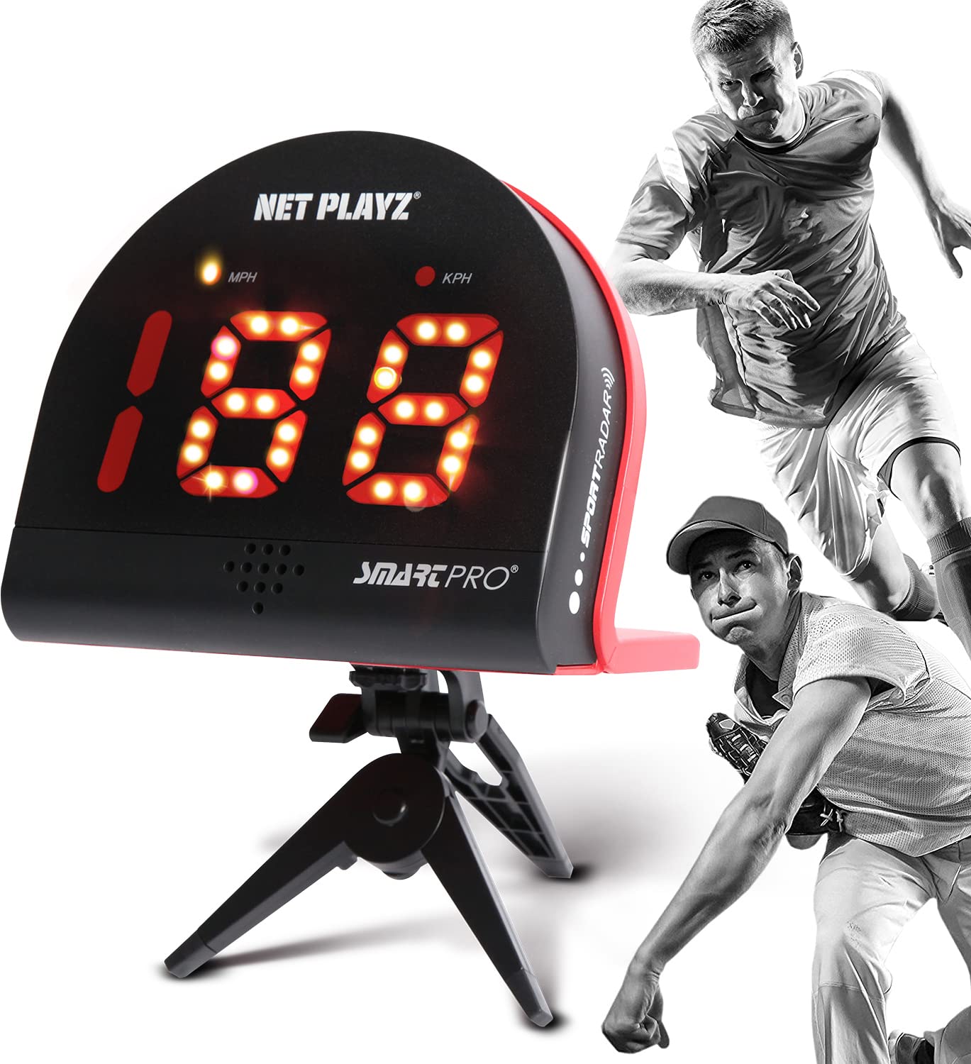 Baseball Speed Radar Gun for Training | Multi-Sport Radar Equipment for Hockey, Tennis & Soccer | Hands-Free Pitching & Batting Speed Measurement | Perfect for Coaches, Players & Sports Enthusiasts