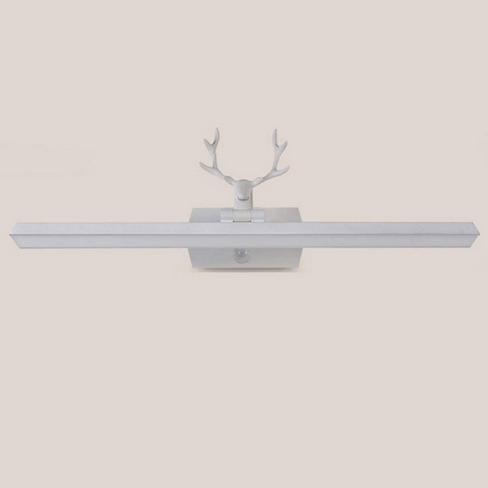QHCS 58CM White Motion Sensor Bathroom Mirror Light with Vanity Lights - Easy Install Makeup Mirror Lamp for Living Room, Bedroom & Bathroom Decor