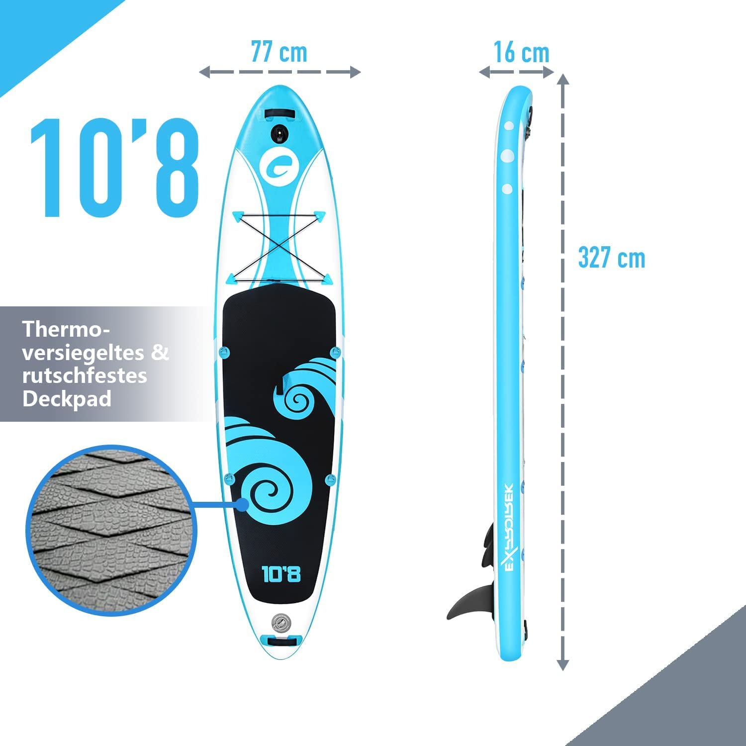 **Exprotrek Inflatable Stand Up Paddle Board (SUP) - 6