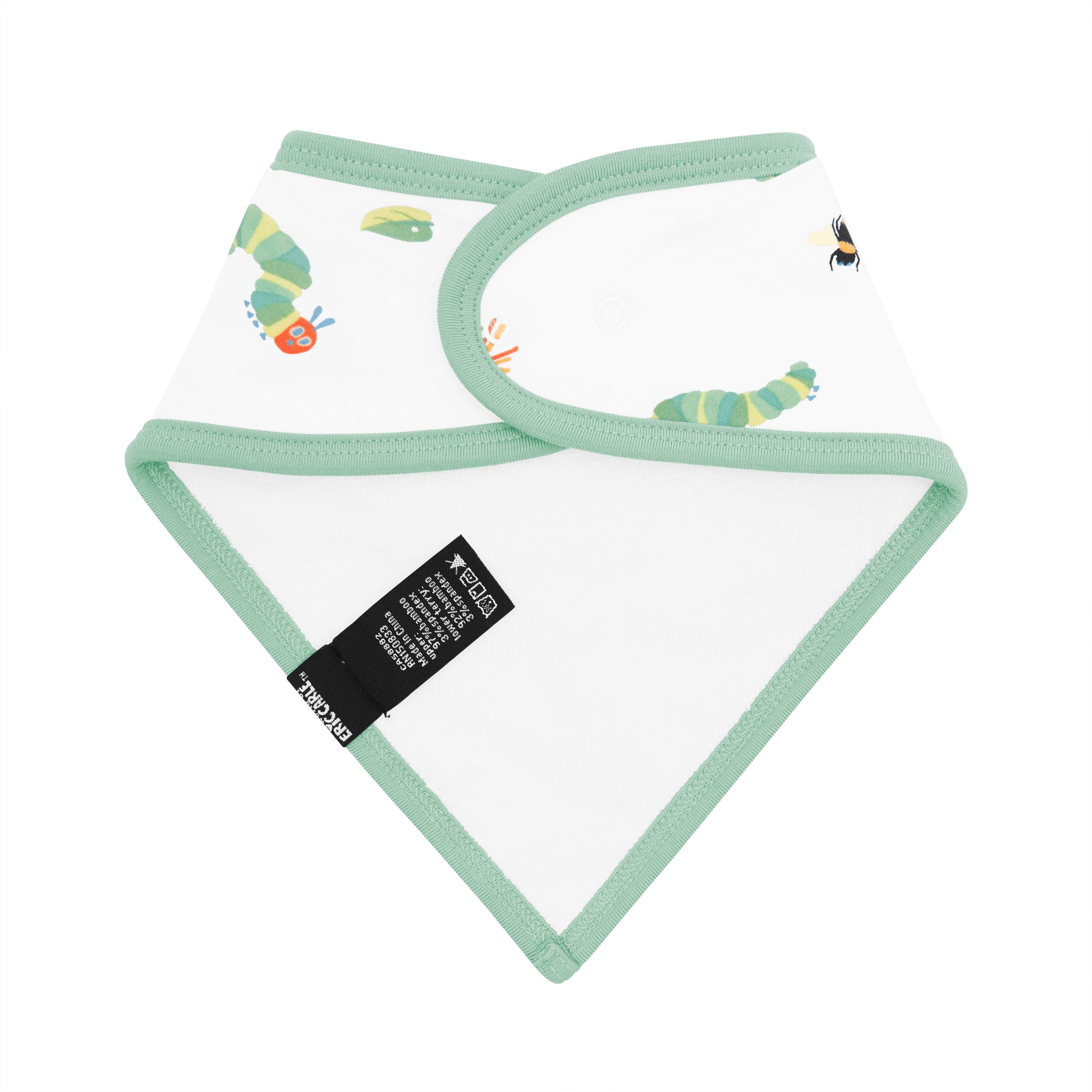 The Very Hungry Caterpillar™ Baby Bib - Soft Cotton Feeding Bib for Infants & Toddlers - Cute Eric Carle Design for Mealtime, Drool Protection & Easy Cleaning