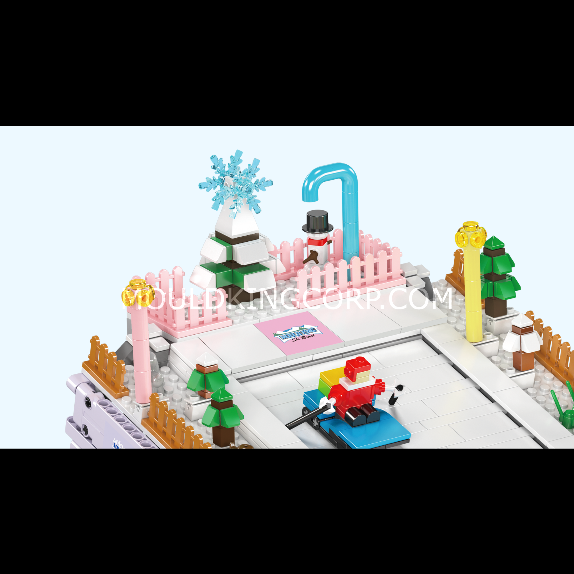Mould King 10158 Ski Resort Building Blocks Set - 2,181 Pieces | Creative Winter Village Model for Kids & Adults | Perfect for Holiday Decor, Gift Giving & STEM Learning