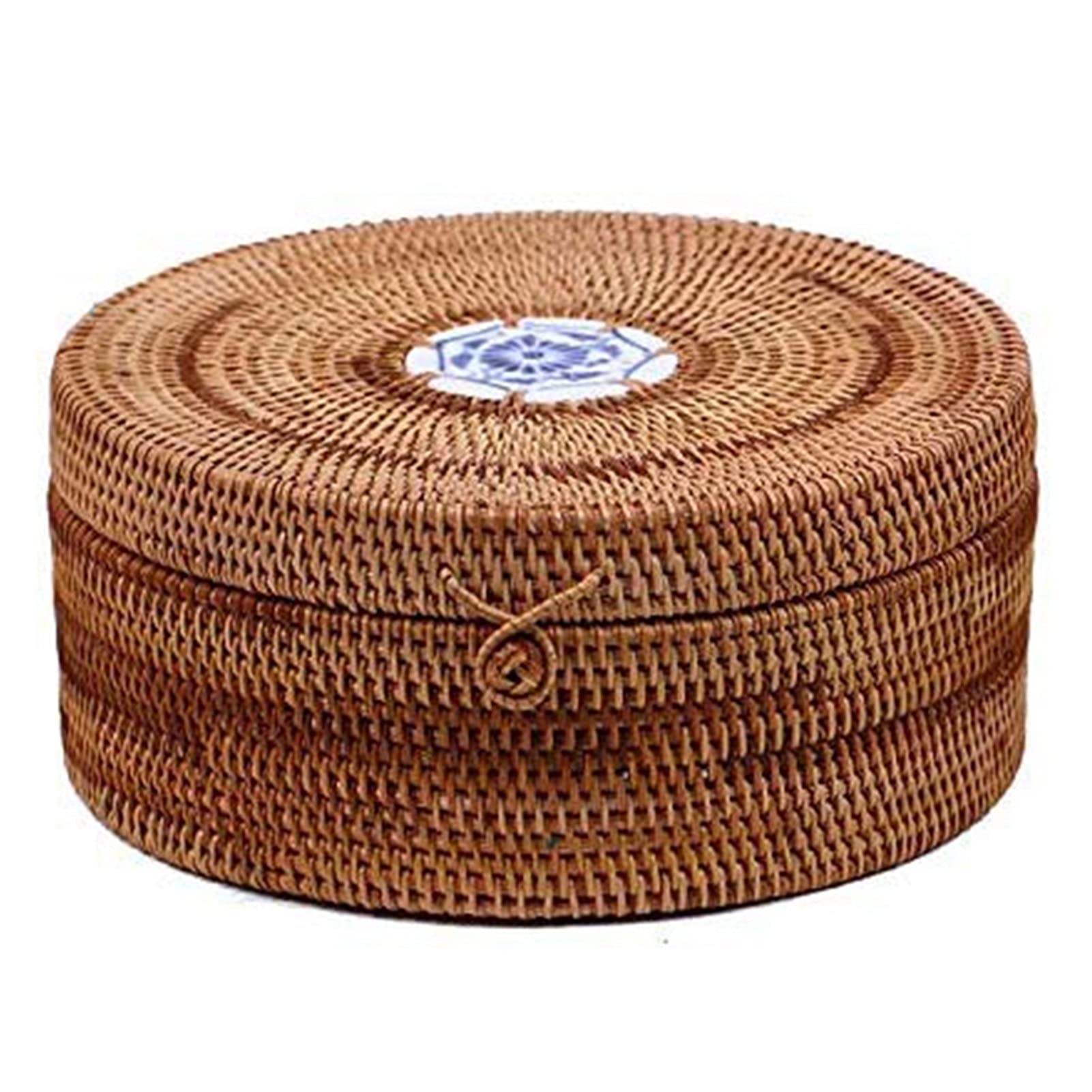 Handmade Rattan Pu'Er Tea Cake Storage Box - Airtight Bamboo Tea Canister for Loose Leaf & Cake Tea - Perfect for Kitchen, Pantry & Tea Ceremony Storage