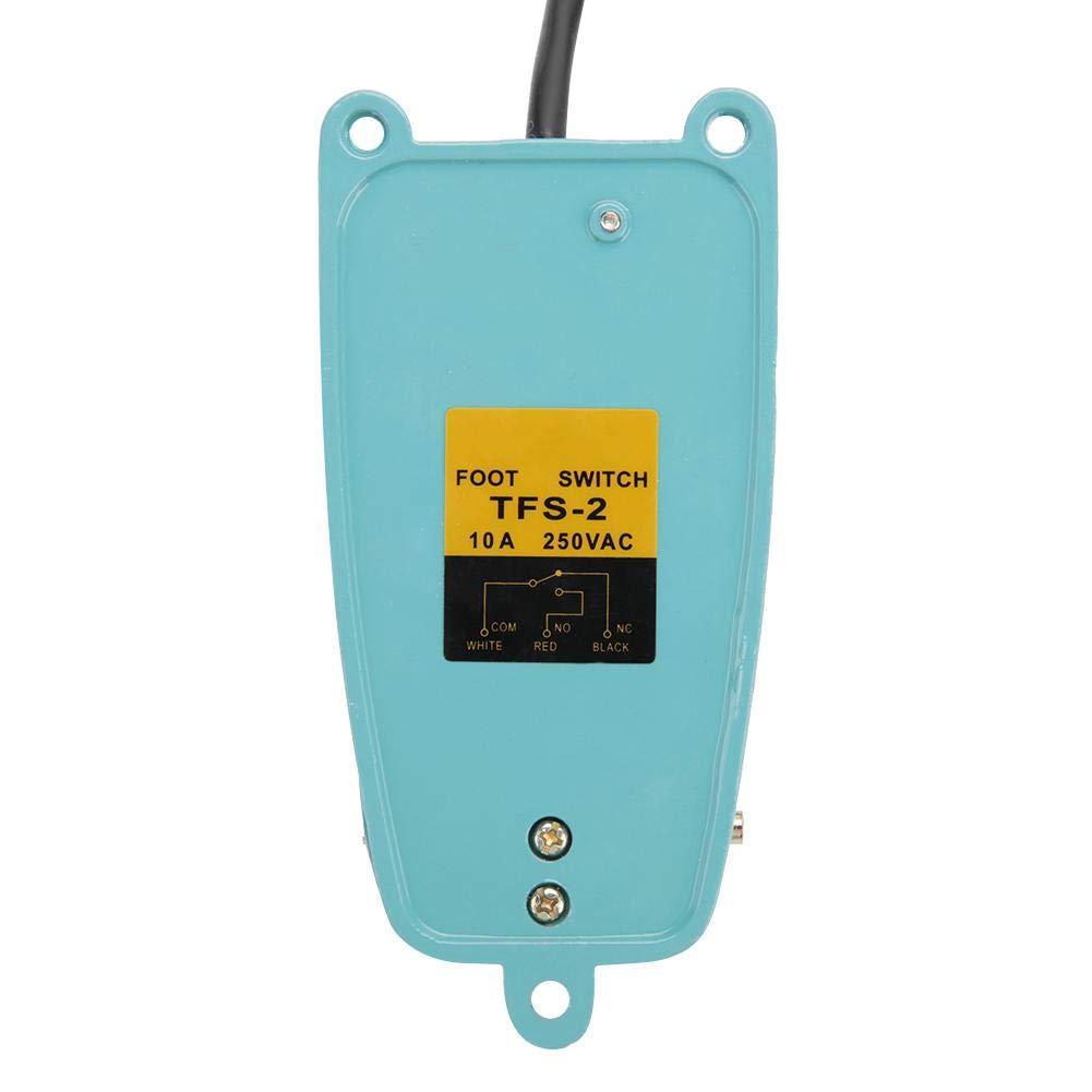 Hilitand TFS-2 Non-Slip Aluminum Alloy Foot Pedal Switch - SPDT Power Foot Switch 250V 10A with Electric Reset - Perfect for Industrial Machinery, Medical Equipment, and DIY Power Tools
