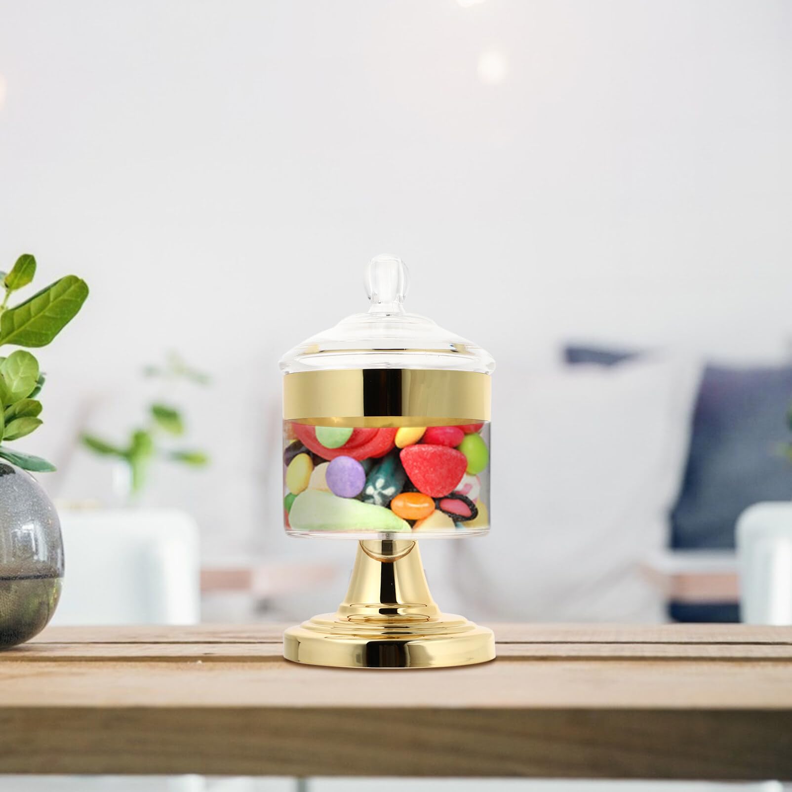 Acrylic Apothecary Jar with Lid - Clear Candy Buffet Container & Decorative Storage Canister for Weddings, Parties, Kitchen & Office Organization | Elegant Display Jar for Candy, Cookies, Snacks & Home Decor