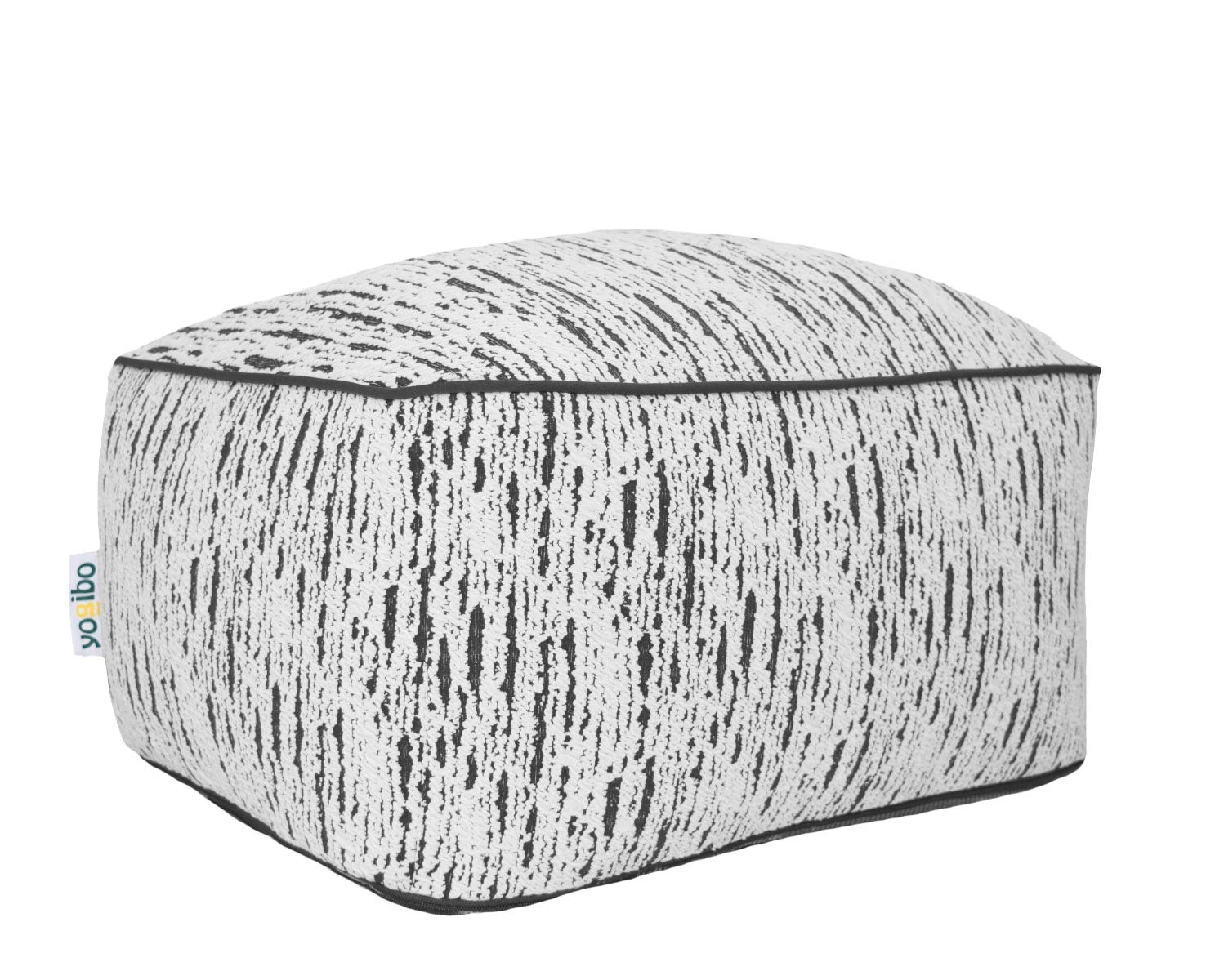 Yogibo Luxe Ottoman - Premium Footrest Bench Stool for Bean Bags with Luxury Upscale Design Cover in White | Perfect for Living Room, Bedroom & Home Theater Relaxation
