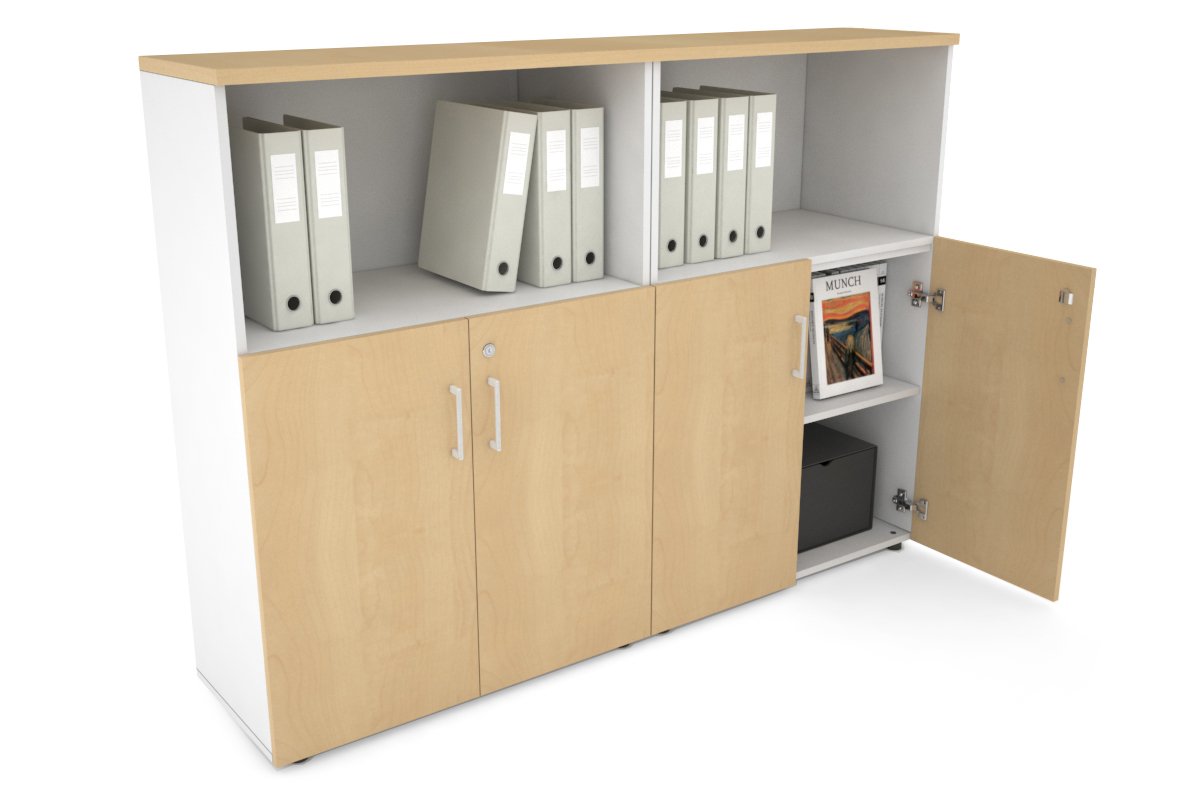 Medium Storage Cupboard with Small Doors - 1600W x 1170H x 350D - Perfect for Uniform Storage in Offices, Schools & Retail Stores