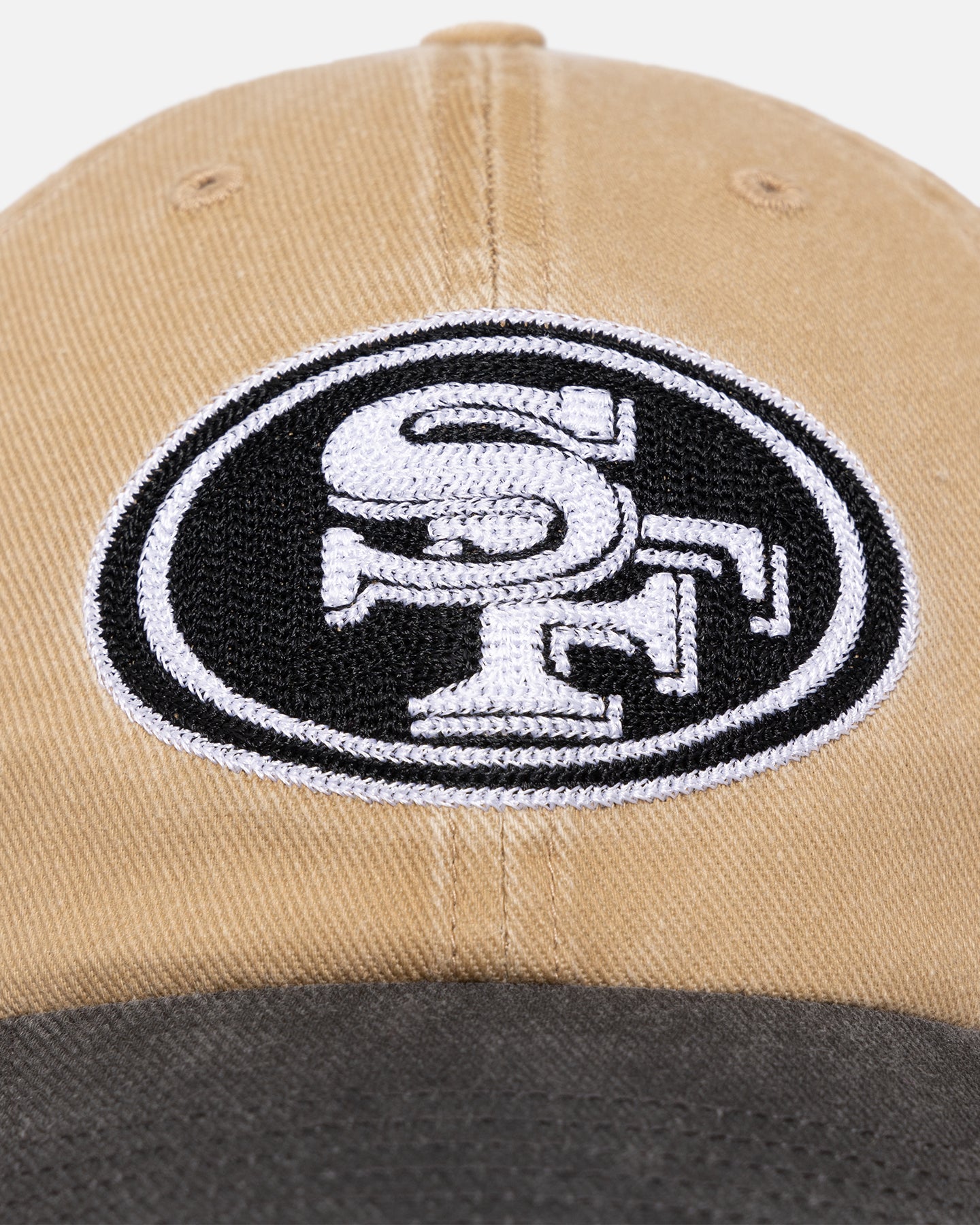 47 Brand San Francisco 49ers 'Apollo Chain' 47 Clean Up Strapback Khaki Hat - Official NFL Licensed Adjustable Baseball Cap for Men & Women - Perfect for Game Day, Casual Wear & Sports Fans