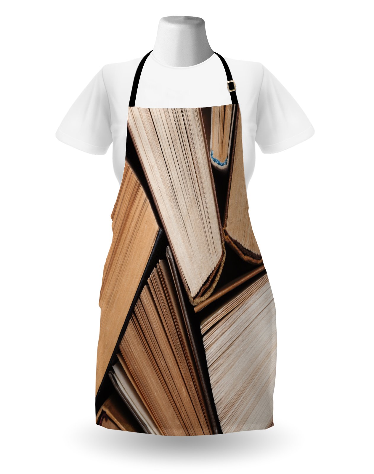 Ambesonne Stylish Printed Apron - Adjustable & Waterproof for Cooking, Baking, BBQ, Gardening - Perfect for Indoor & Outdoor Use