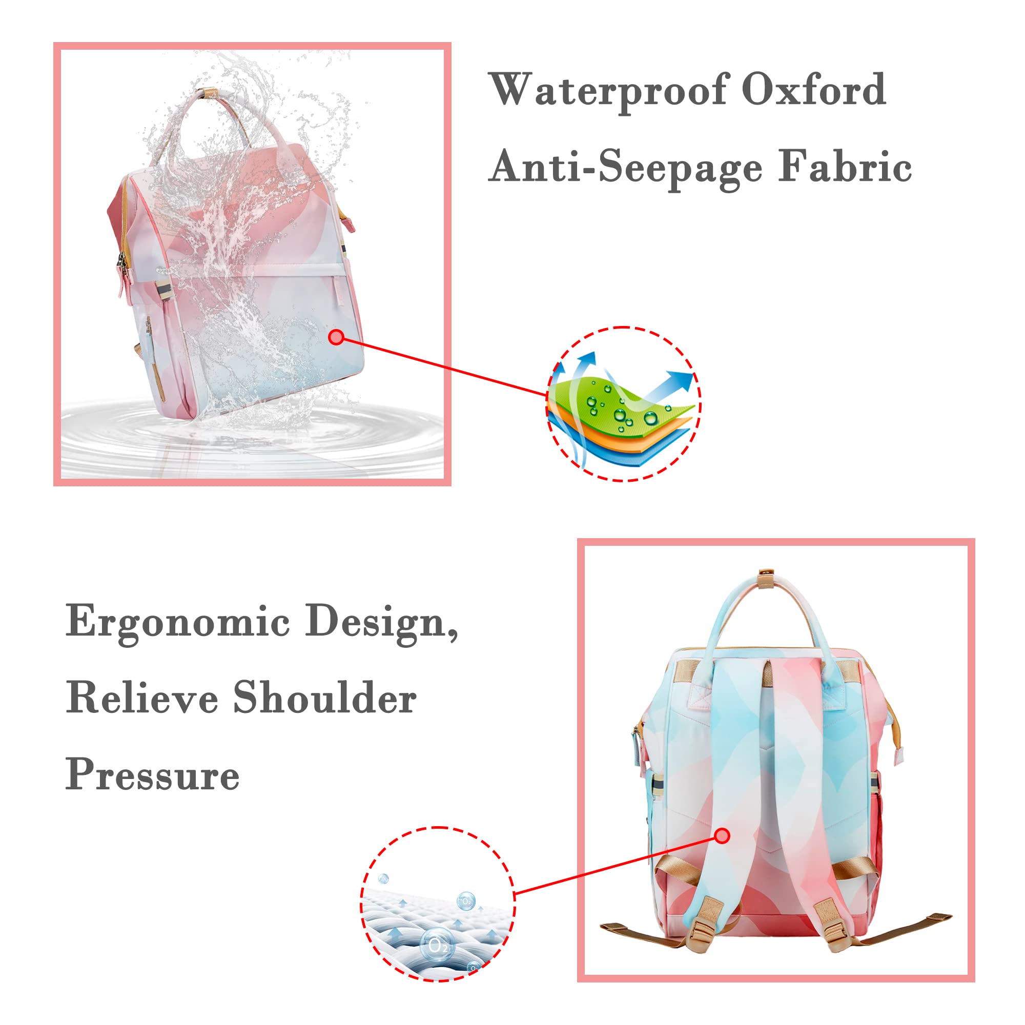 Waterproof Baby Diaper Backpack for Girls & Boys - Large Travel Diaper Bag with Stylish Design for Moms & Dads | Perfect for Daycare, Outings & Family Trips