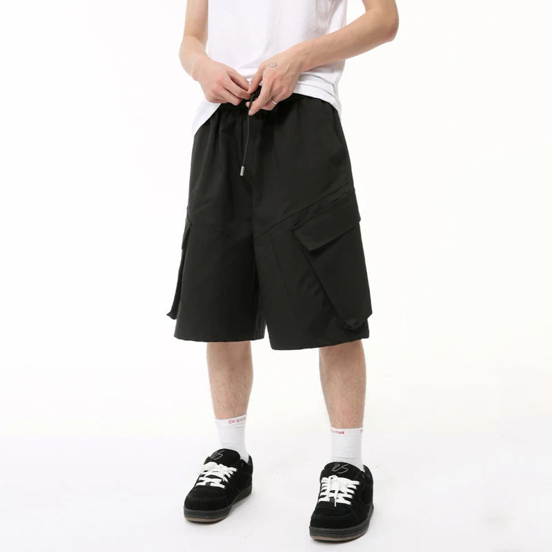 American Style Men's Casual Cargo Shorts - 3D Slant Pocket Loose Fit Straight Leg Summer Shorts for Men | Perfect for Outdoor Activities, Travel & Daily Wear