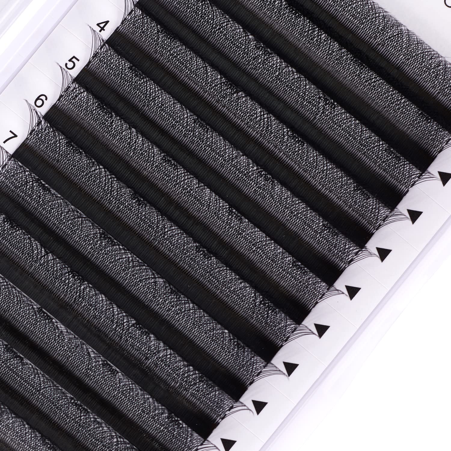 3D Volume W Eyelash Extensions - 0.07C Curl 10mm Easy Fan W-Shaped Premade Cluster Lashes in Black | Perfect for Bridal, Party & Special Occasion Makeup