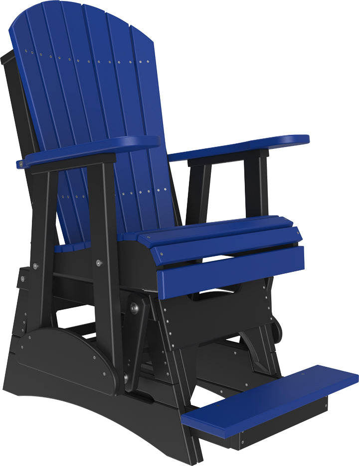LuxCraft 2-Foot Adirondack Balcony Glider Chair - Outdoor Patio Rocking Chair for Small Spaces, Porch, Deck & Garden Relaxation