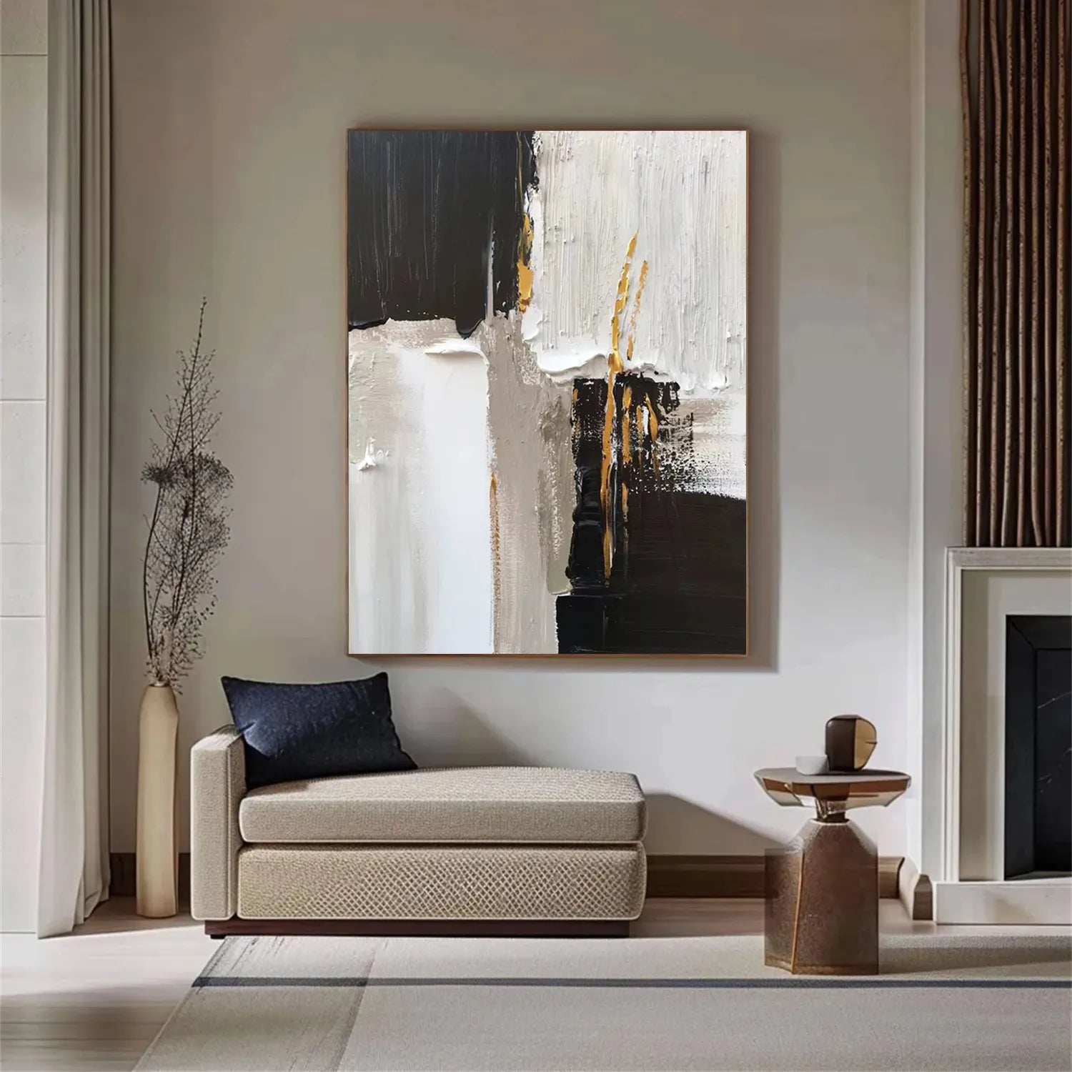 Abstract Painting #AB 250 - Modern Wall Art for Home & Office Decor | Handmade Canvas Artwork for Living Room, Bedroom, or Gift
