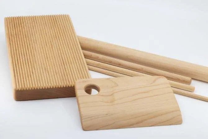6-Piece Pasta Board Set - Premium Wooden Dough Rolling & Cutting Kit for Homemade Pasta, Pizza & Pastry - Perfect for Italian Cooking & Baking Enthusiasts