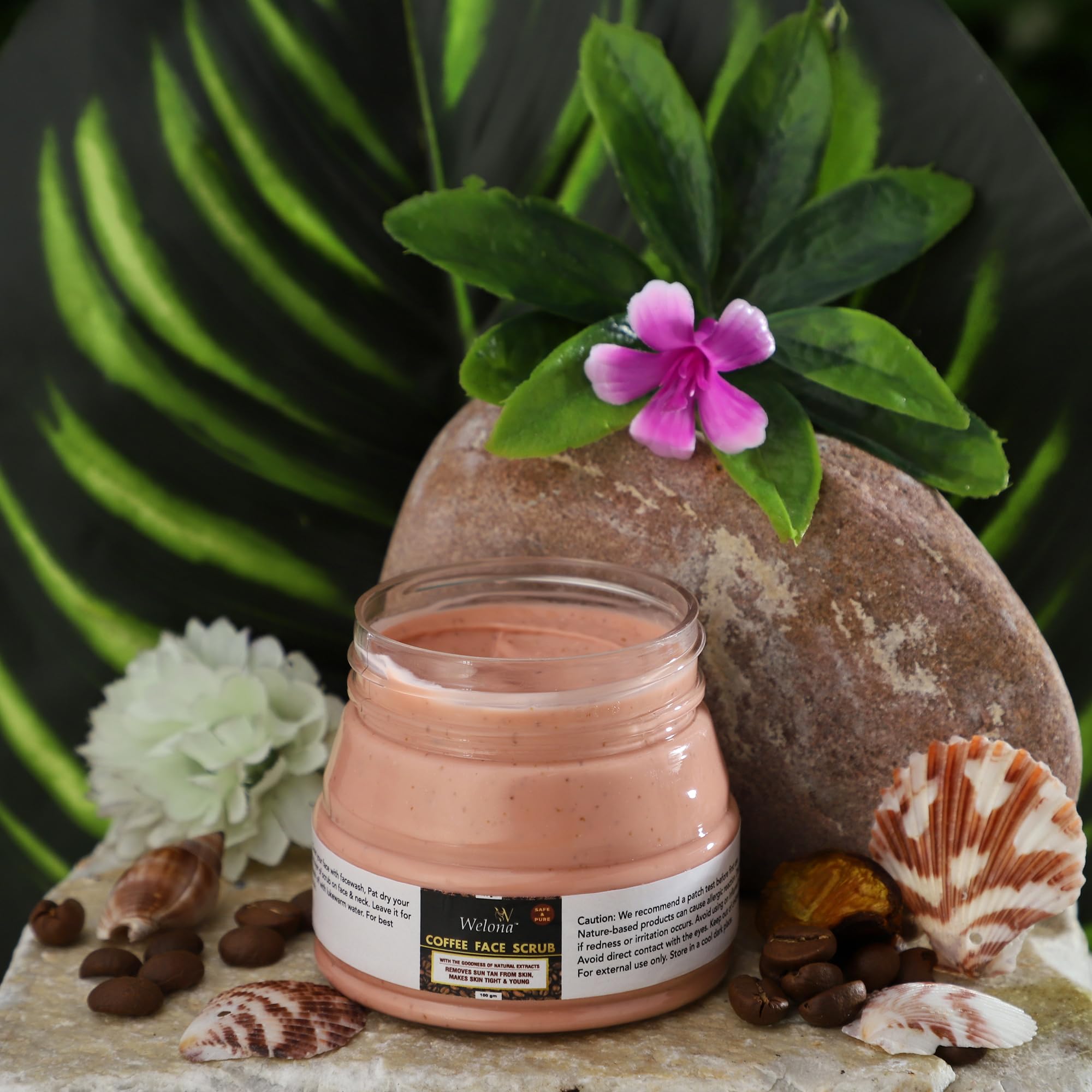 Welona Coffee Tan Removal Face Scrub (100g) - Natural Exfoliating Scrub for Blackheads, Whiteheads & Dead Skin | Detan Pack for Men & Women | Brightens Skin & Reduces Pigmentation | Perfect for Daily Skincare Routine & Post-Sun Care