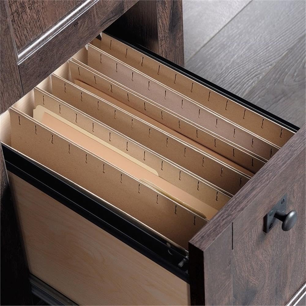 2-Piece Home Office Set with Computer Desk and File Cabinet in Coffee Oak - Perfect for Small Spaces & Remote Work