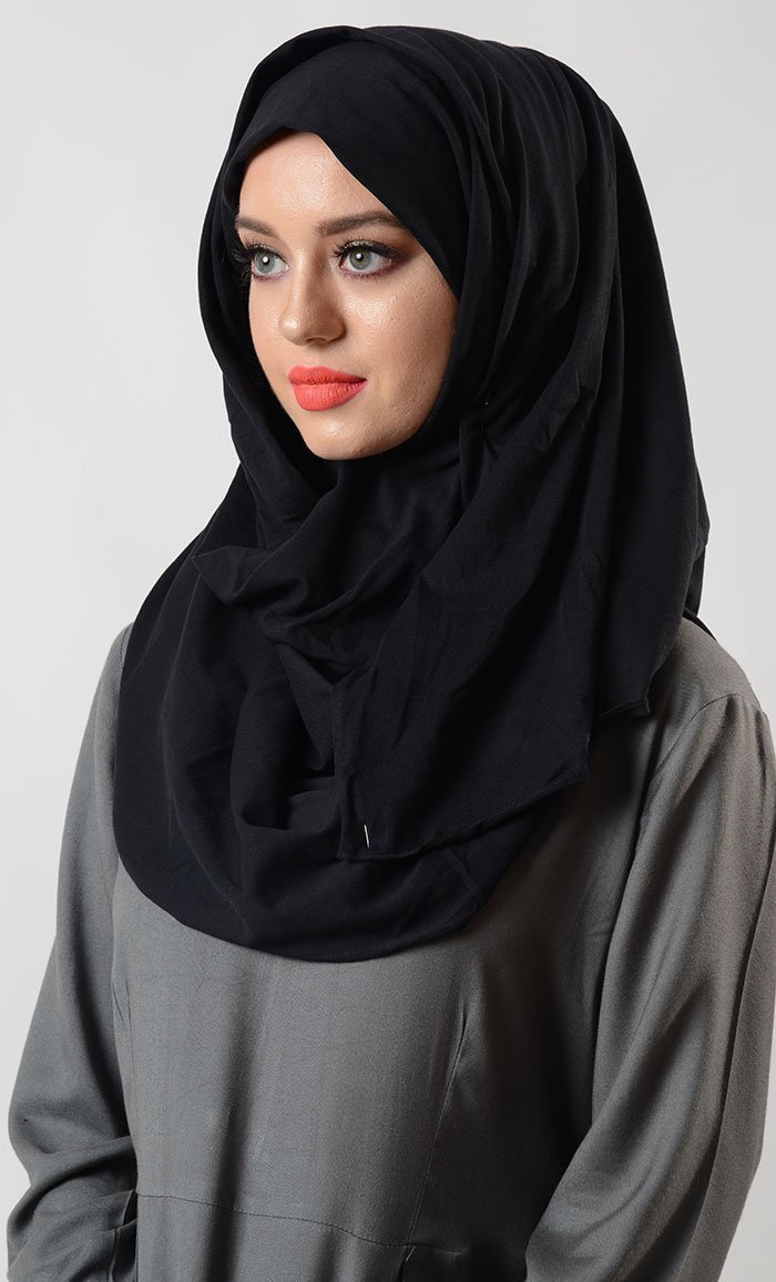 Soft & Comfortable Basic Everyday Wear Hijab Stole - Breathable Muslim Scarf for Women - Perfect for Work, Prayer & Casual Outfits