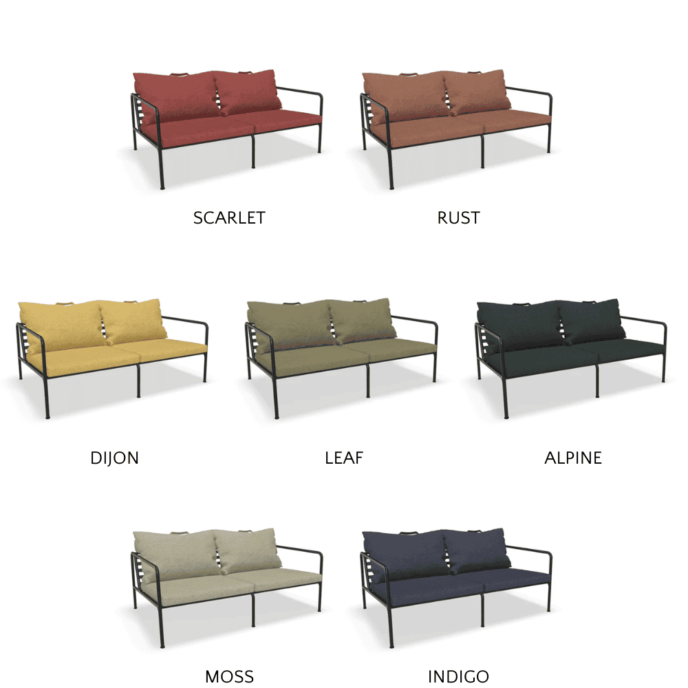 AVON Outdoor Lounge 2-Seater Sofa Set - Waterproof Patio Furniture for Garden, Poolside & Backyard Relaxation