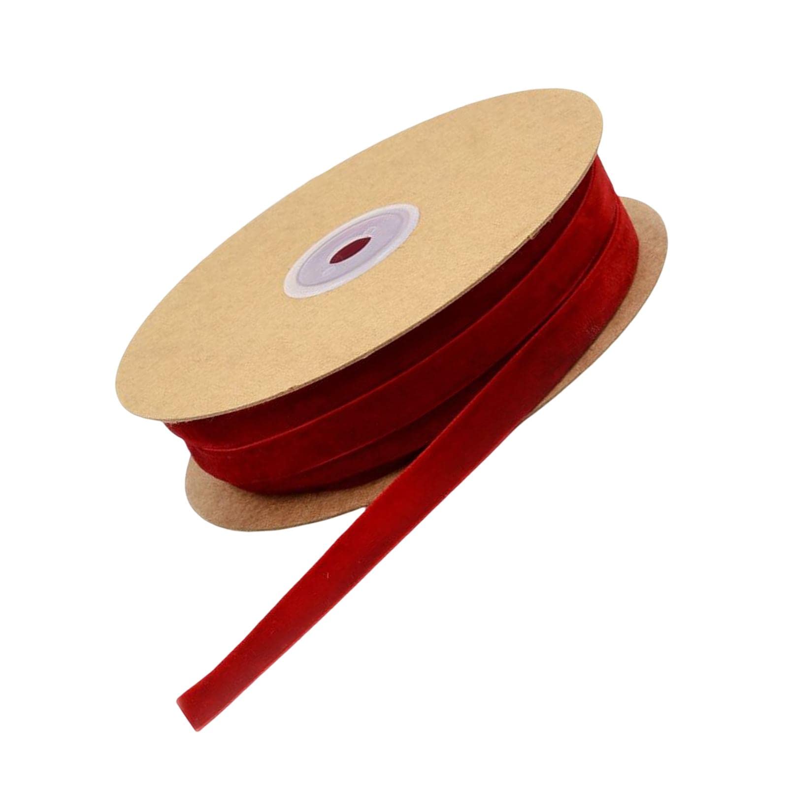 Velvet Ribbon for Christmas Tree Decorations - Vintage Style Red Ribbon for Holiday Ornaments, Gift Wrapping & Home Decor