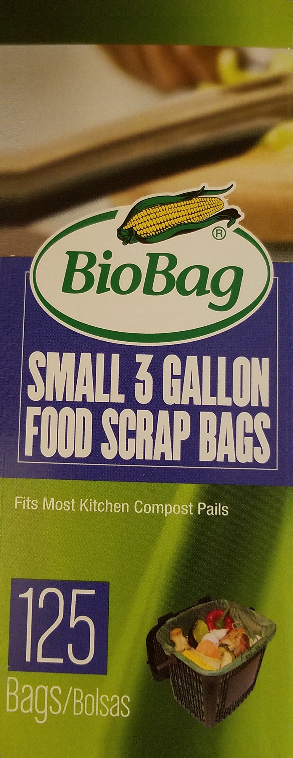 Biodegradable Food Waste Bags 3 Gallon (125 Count) - Eco-Friendly Compostable Trash Bags for Kitchen, Yard & Organic Waste Disposal