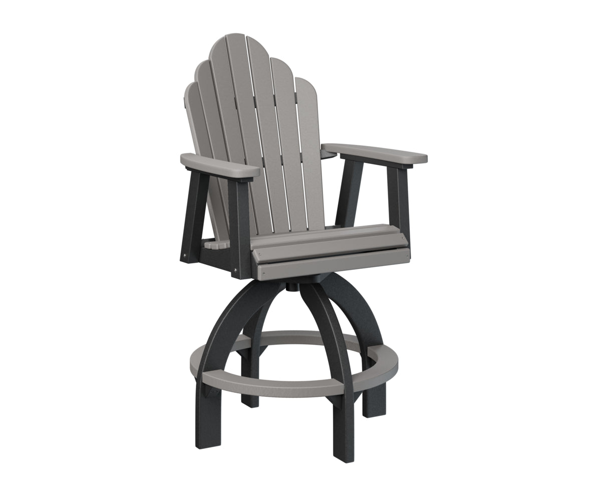Berlin Gardens Cozi Back Swivel Bar Chair - Adjustable Height Counter Stool with Padded Seat - Perfect for Kitchen Island, Home Bar & Outdoor Patio Dining
